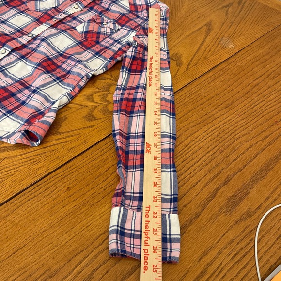 American Eagle Outfitters Checked Blouse Women Sz S slightly used - Picture 9 of 10